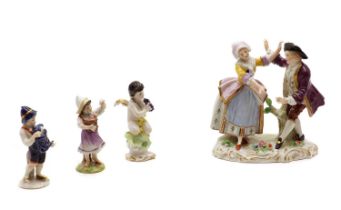 Two Volkstedt porcelain figures