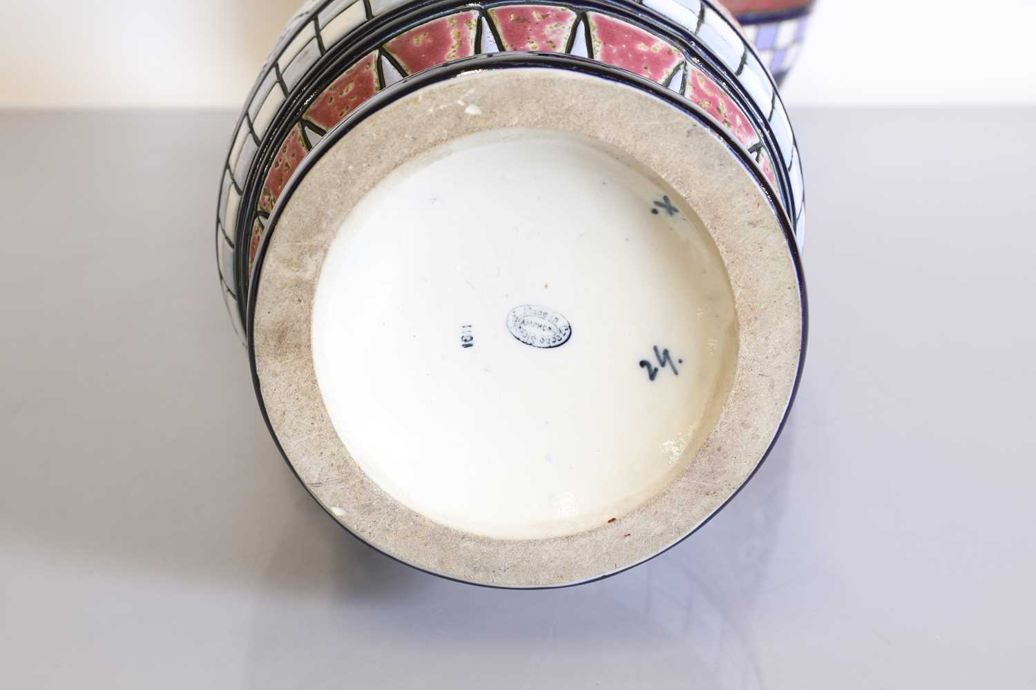 A set of three Czech Art Deco Amphora pottery ewers, - Image 4 of 4