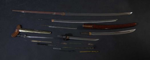 A collection of Japanese blades,