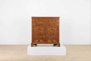 A George I-style walnut bachelor’s chest,
