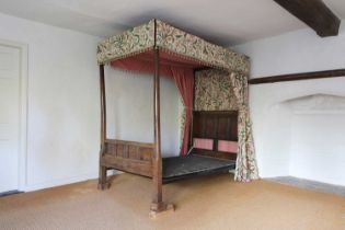 An oak tester bed,