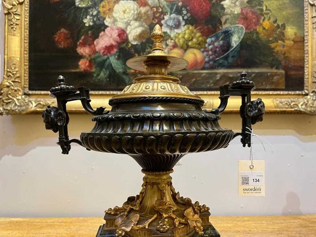 A Louis XVI-style marble, bronze and ormolu-mounted urn, - Image 16 of 17