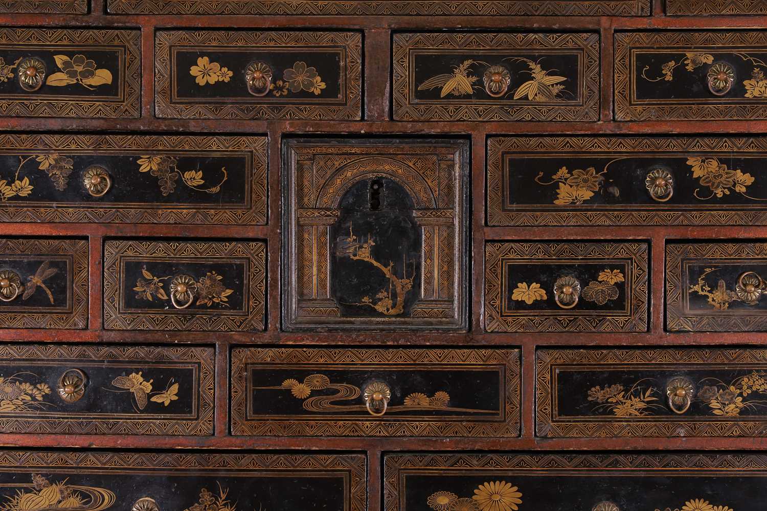 A Nanban export black-lacquered cabinet, - Image 3 of 88