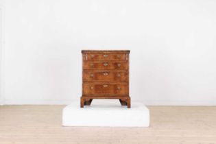 A George I-style walnut bachelor's chest,