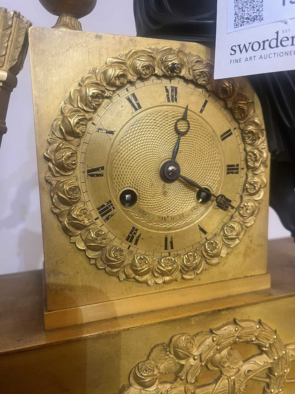 An Empire ormolu mantel clock, - Image 18 of 21