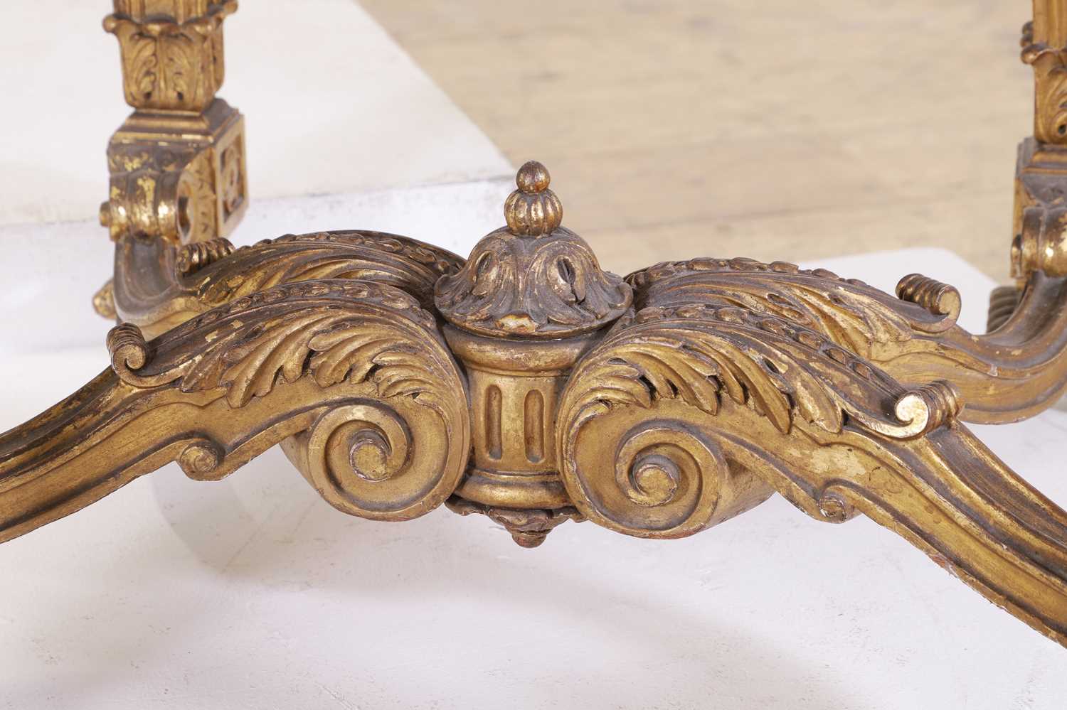 A pair of Louis XIV-style giltwood side chairs, - Image 6 of 7