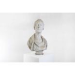 A marble bust of a gentleman,