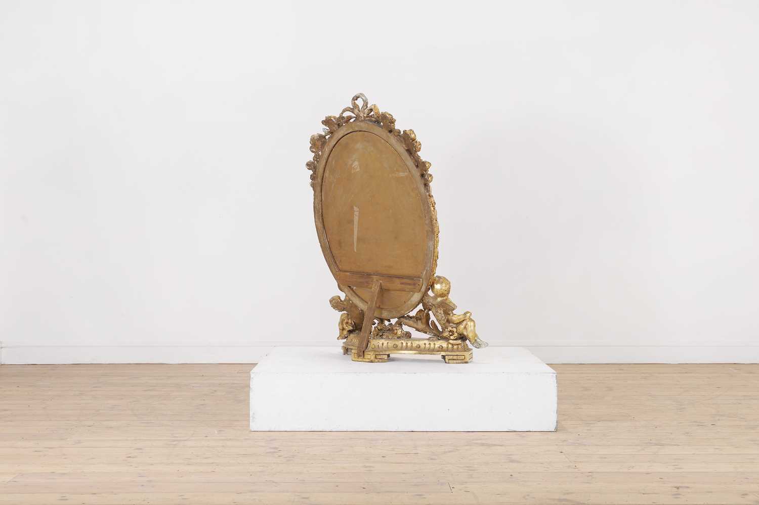 A Louis XV-style giltwood mirror, - Image 3 of 8