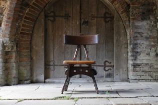 A 'Granville' oak chair designed by E W Pugin,