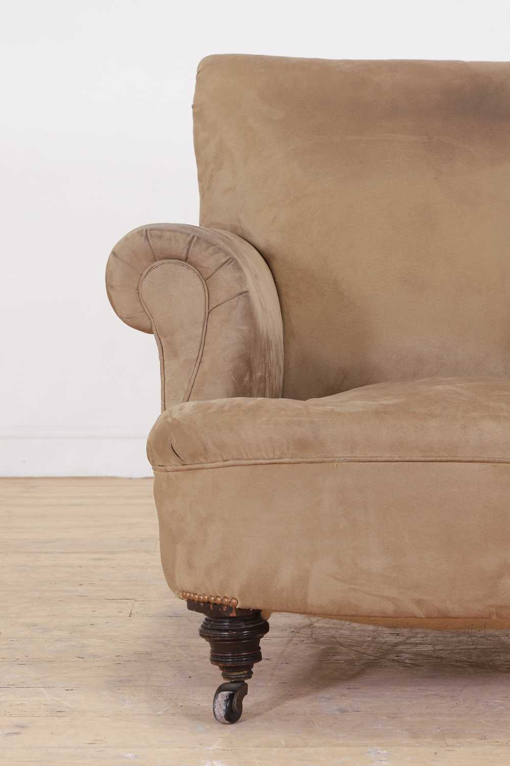 A late Victorian easy armchair, - Image 4 of 12