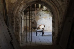 A William IV rosewood library chair,