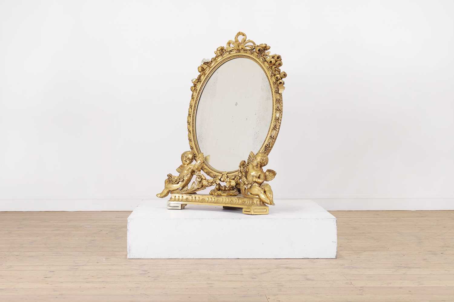 A Louis XV-style giltwood mirror, - Image 2 of 8