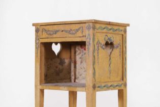 A Louis XVI painted oak side table,