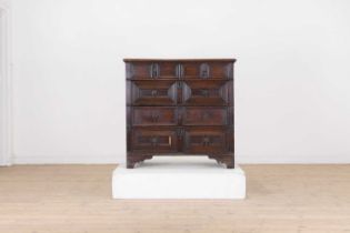 A James II oak chest of drawers,
