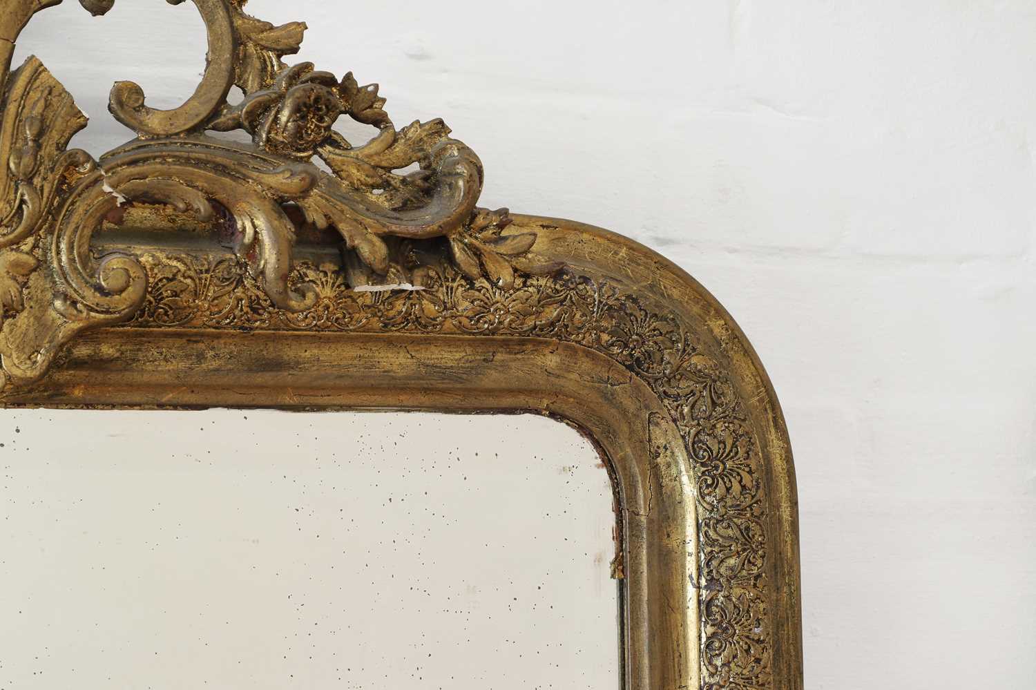 A near pair of giltwood and gesso overmantel mirrors, - Image 6 of 25