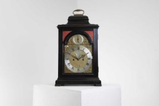 A George III ebonised bracket clock,