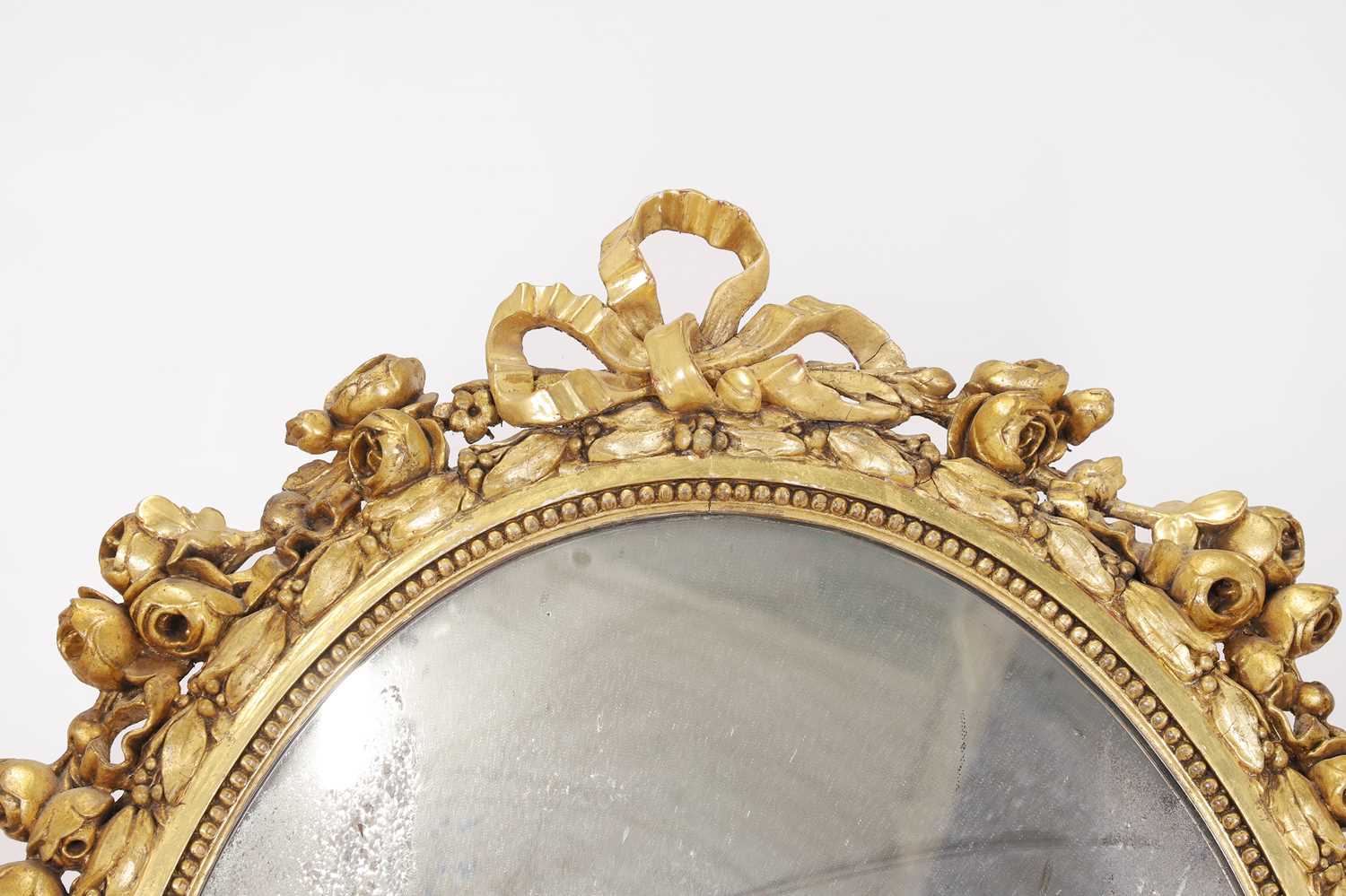 A Louis XV-style giltwood mirror, - Image 6 of 8