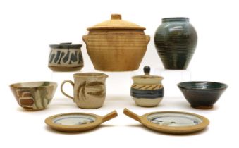 A collection of studio pottery