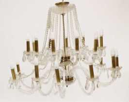 A twenty-four light chandelier,