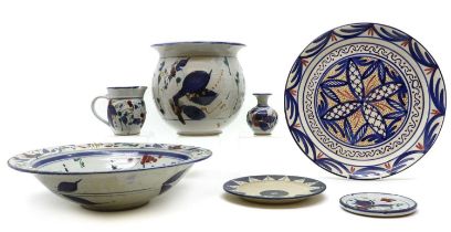 A collection of studio pottery