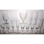 A collection of table glass