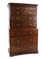 A mahogany chest on chest,