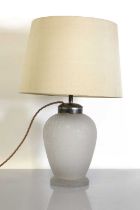 A Daum glass table lamp,