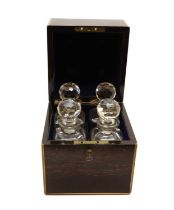 A Victorian coromandel decanter box,