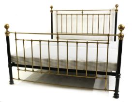 A modern king-size bed frame,