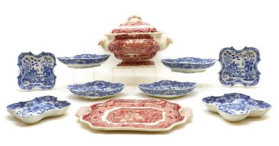 A group of Spode blue and white wares,