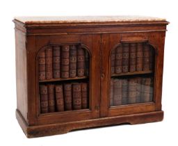 A marble topped bookcase,