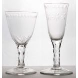 A 'concealed Jacobite' wine glass
