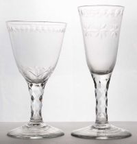 A 'concealed Jacobite' wine glass