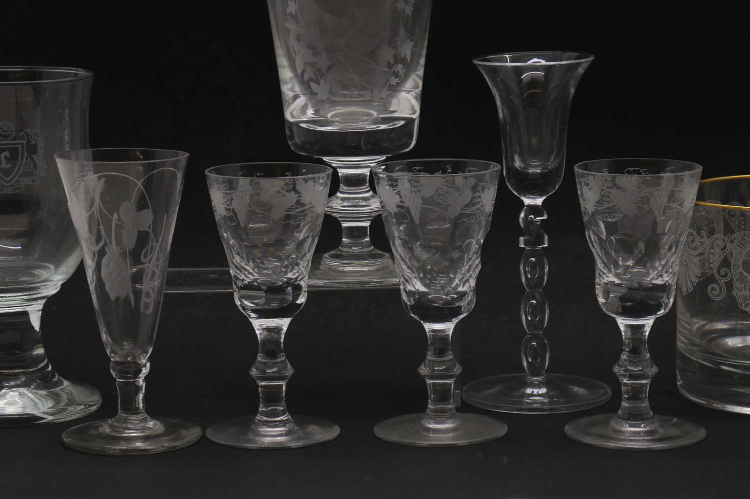 A set of four toasting glasses, - Image 2 of 5