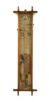 An Admiral Fizeroy Gothic Revival barometer,