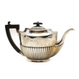 A silver teapot
