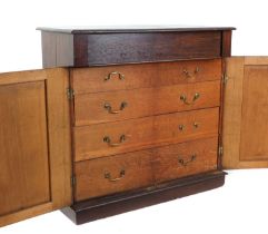 An oak estate chest,