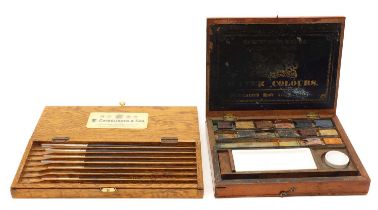 An artist's watercolour paint box,