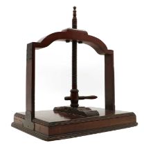 A mahogany book press,