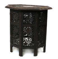 An Anglo-Indian octagonal side table,