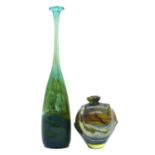 A Mdina glass attenuated bottle vase