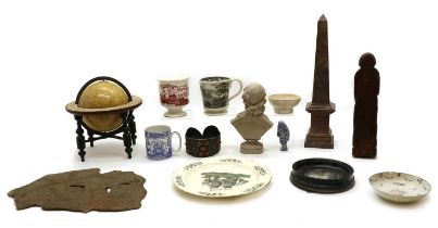 A group of collectable items