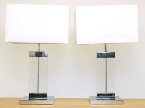 A pair of contemporary table lamps,