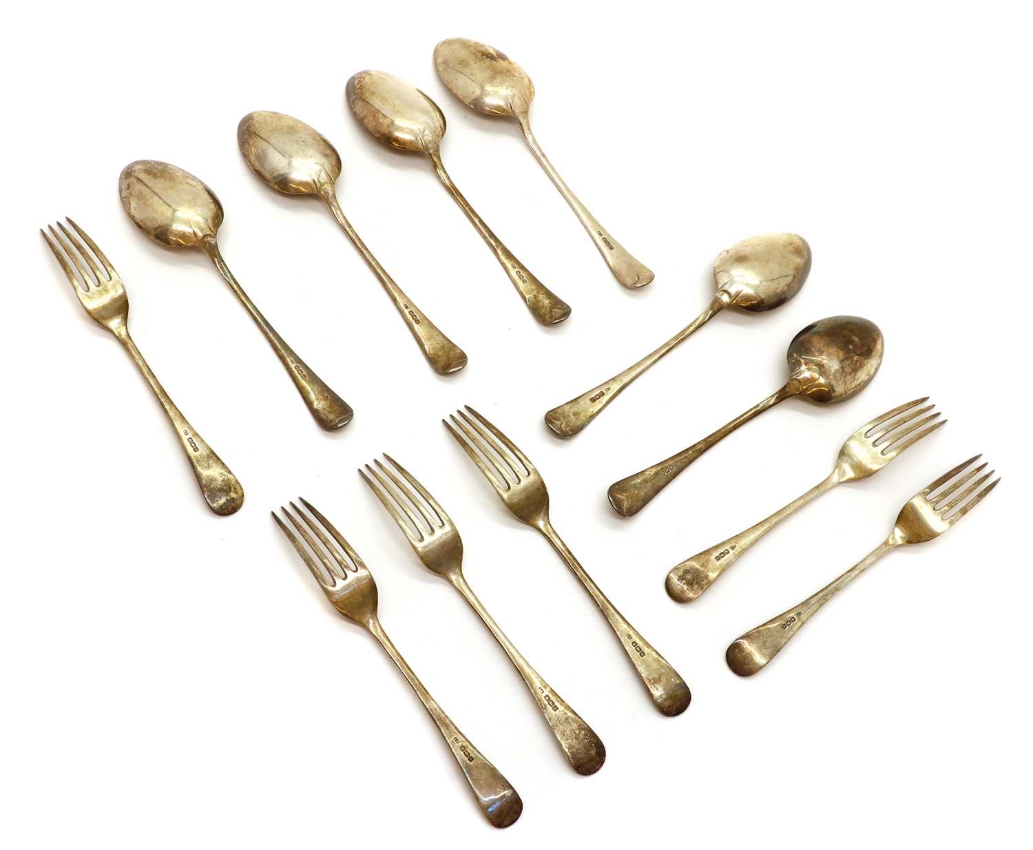 A set of silver tablespoons and forks - Image 2 of 2