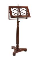 A late Regency rosewood music stand,