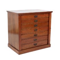 A mahogany map chest