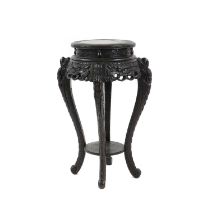 A Chinese ebonised jardinière stand