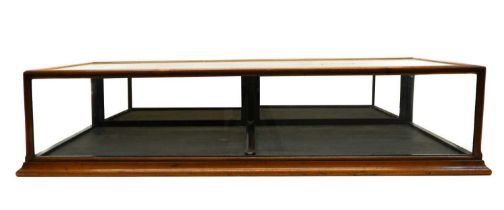 A mahogany tabletop display cabinet,