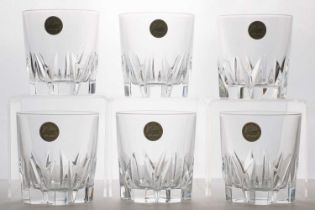 A set of six Cristal d'Arqus Cheverny glasses