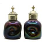 A pair of Thomas Webb 'Bronze Ware' decanters,